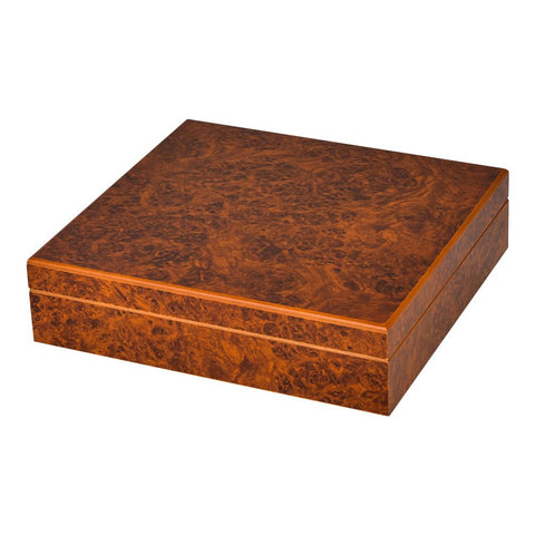 Chateau Burl Finish 20-Cigar Desktop Humidor