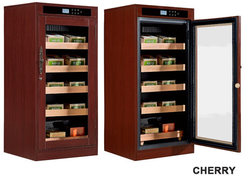 Redford Lite Climate-Controlled Cigar Cabinet Humidor – Custom Finish Options, 1250 Cigar Capacity