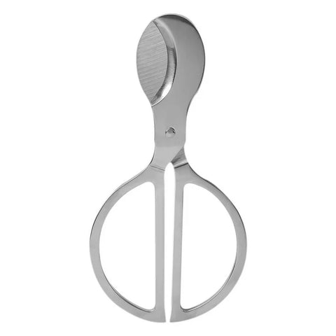 Stainless Steel Cigar Scissors with Black PVC Leather Pouch