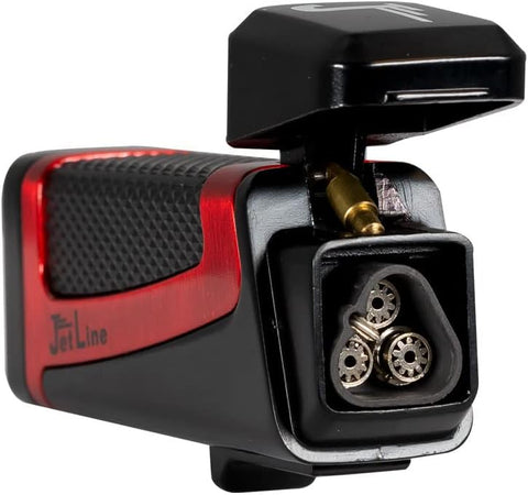 Hurricane II Triple Flame Dual-Action Cigar Torch Lighter – Red