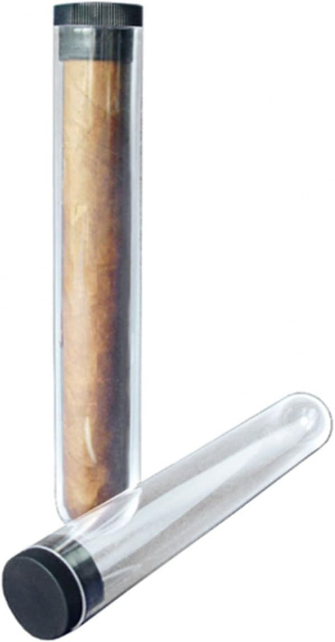 Plastic Cigar Tube with Cap – 58 Ring Gauge, 7.25" Flat Bottom