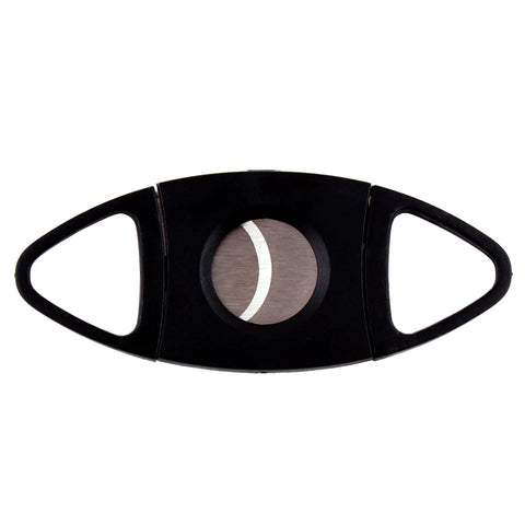 Guillotine Cigar Cutter Display – 24 pcs – Double Blade Black Plastic (54 Ring Gauge)