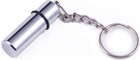 Chrome Silver Bullet Cigar Punch Cutter with Keyring – Compact & Stylish