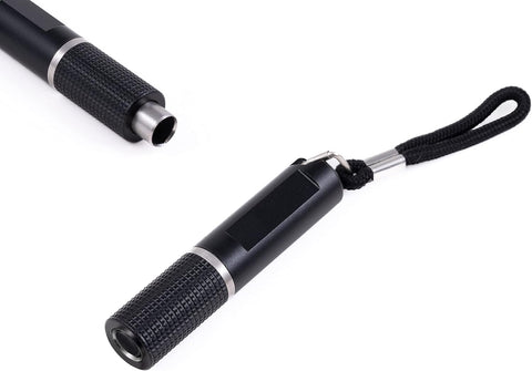 Etched Twist-Action Retractable Cigar Punch Cutter – Sleek Black (8mm)