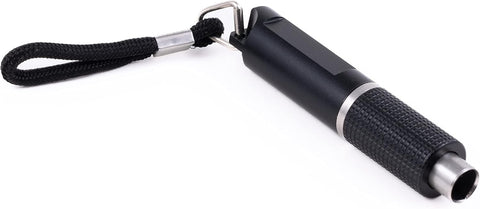 Etched Twist-Action Retractable Cigar Punch Cutter – Sleek Black (8mm)