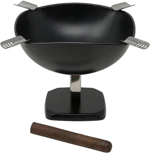 Prestige Quadrangle Raised Ashtray – Matte Black