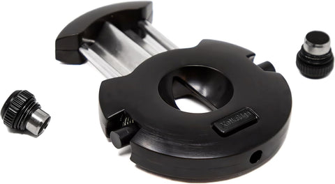Black Dual-Action Cigar Cutter – V-Cut & Punch-Cut Combo with Stainless Steel Blades