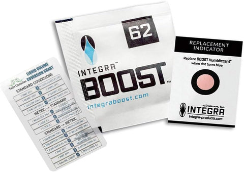 Integra BOOST® 8g 2-Way Humidity Pack – Display of 144 (62% RH for Cannabis)