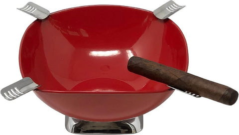 Smokin Ash Quadrangle Red Ashtray