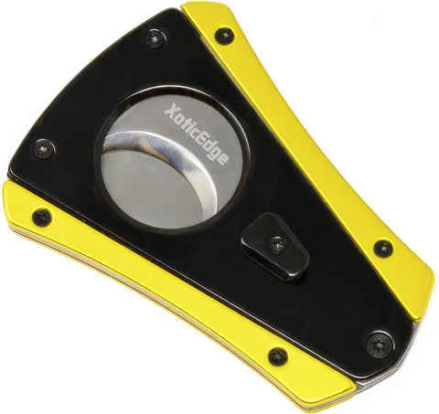 Yellow & Black Wing Blade Aluminum Cigar Cutter – 64 Ring Gauge