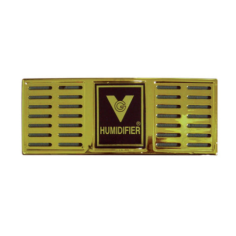 Humidifier 6.5 x 2.5 Inches Rectangle Gold for 75 to 150 Cigars