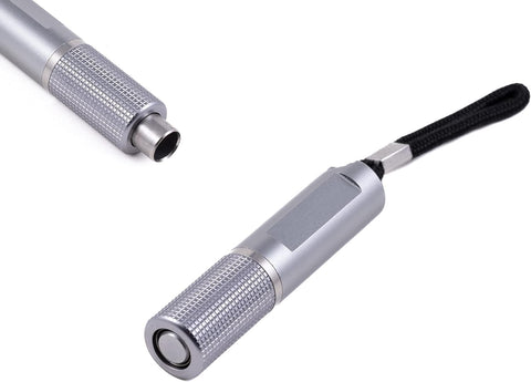 Etched Twist-Action Retractable Cigar Punch Cutter – Silver