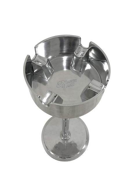 Baltimore Standing Ashtray – Polished Aluminum