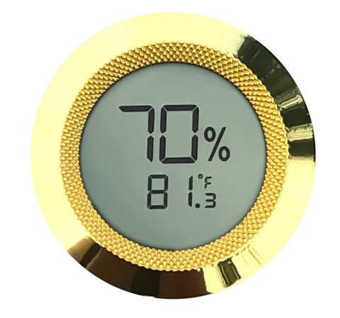 Prestige 2" Round Digital Hygrometer & Thermometer – Gold