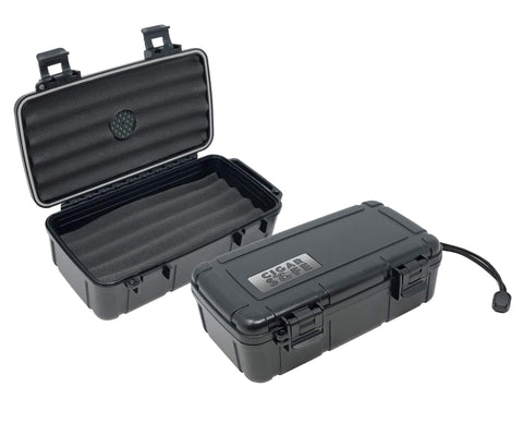 10 Ct. Cigar Safe Waterproof Travel Humidor Case – Black