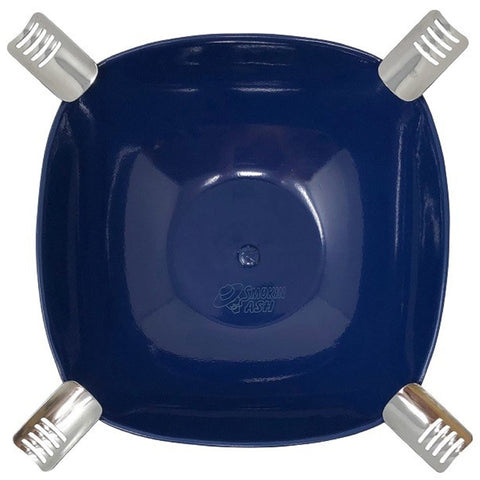 Prestige Smokin Ash Quadrangle Blue Cigar Ashtray