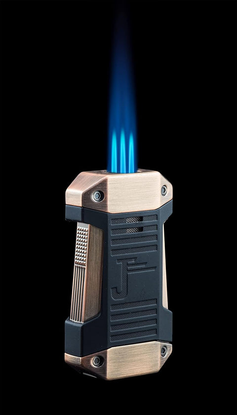 Jetline Galleon Premium Triple Jet Flame Lighter – Copper & Black Finish
