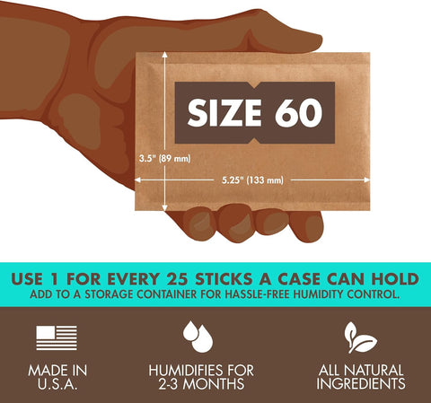 Humidity Packets 320 Gram - 69% for Cigars - Display of 5