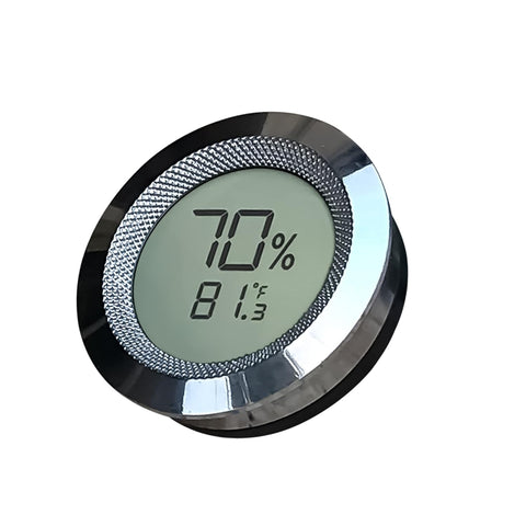 Prestige Round Digital Hygrometer & Thermometer – Silver