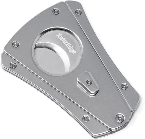 Metallic Silver Wing Blade Aluminum Cigar Cutter – 64 Ring Gauge