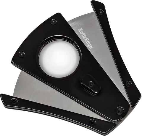 Premium Anodized Aluminum Wing Blade Guillotine Cigar Cutter – Black