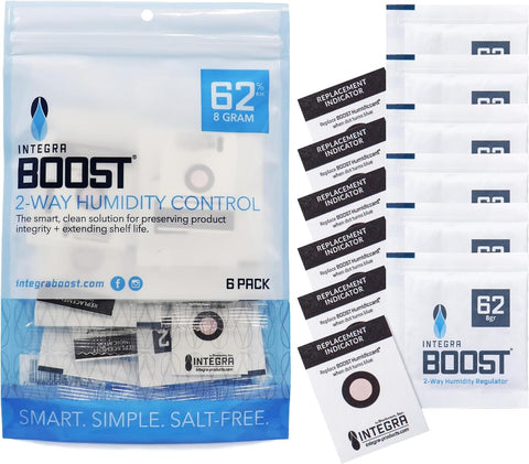 Integra BOOST® 8g 2-Way Humidity Pack – Display of 144 (62% RH for Cannabis)