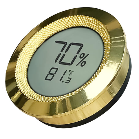 Prestige 2" Round Digital Hygrometer & Thermometer – Gold