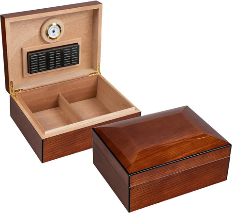 Napoli Dome Italian Design Cigar Humidor – Holds Up to 75 Cigars