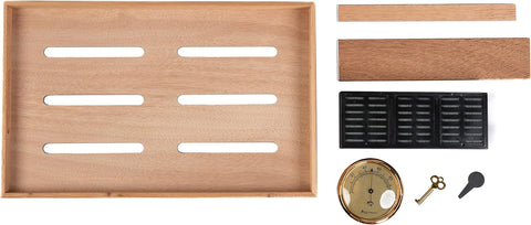 Monte Carlo 120 Count Cherry Cigar Humidor with Tray, Lock & Handles
