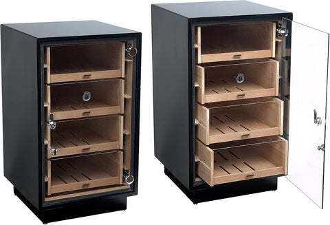 275 Ct. Glass Door Counter Display Humidor with 4 Drawers – Ghana