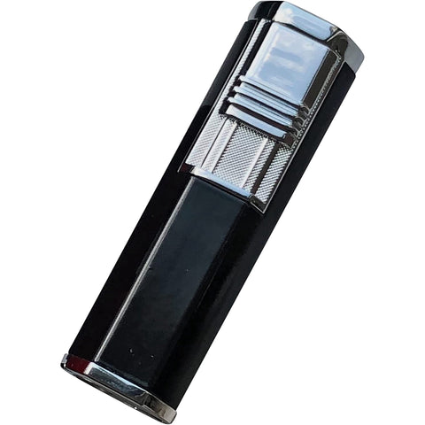 Apex Dual Flame Torch Lighter w/ Punch Cutter – Black/Chrome