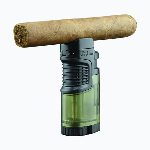 Quad Flame Wide Body Torch Lighter Display with Punch Cutter Box of 16 (Assorted Colors)