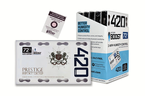 420 Gram Humidity Packets - Display of 5, 72% Humidity for Cigars and Cannabis