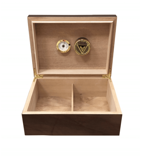 50-60 Count Dark Walnut Lacquer Cigar Humidor Bellevue