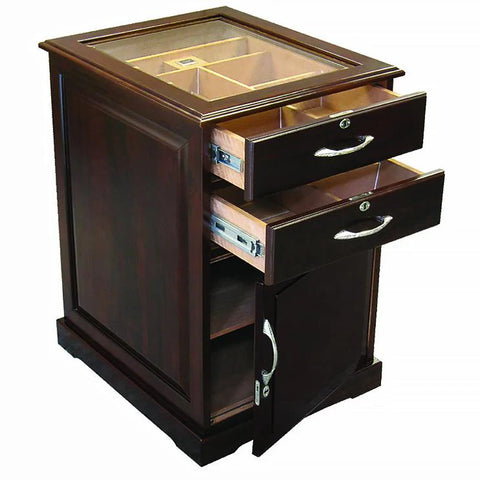Santiago Elegant Walnut 700-Cigar End Table Humidor