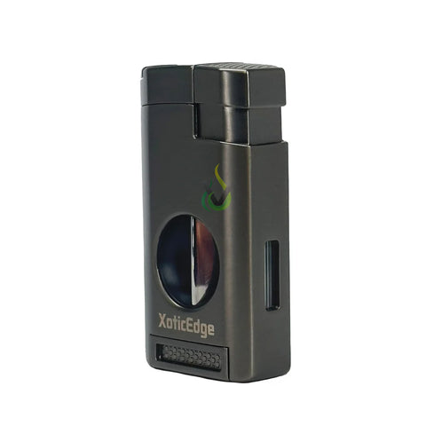 High-Line Triple Torch Lighter with Recessed V-Cut Cutter – Black