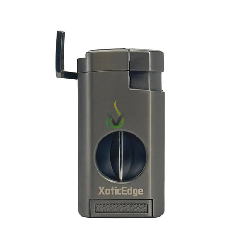 High-Line Triple Torch Lighter with Recessed V-Cut Cutter – Black