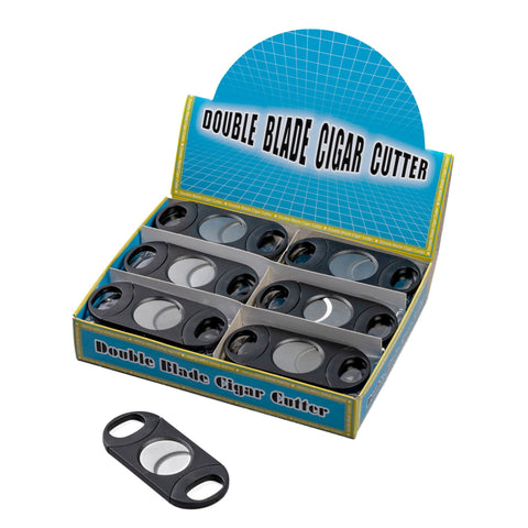 Guillotine Cutter Display Box of 24 Double Blade Black Plastic 80 Ring Gauge