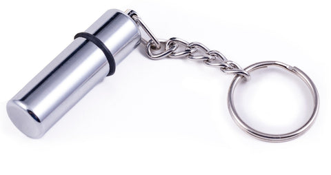 Retractable Bullet Cigar Punch Cutter Keychain – Silver