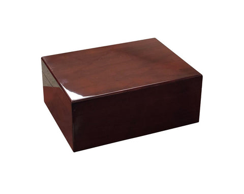 50-60 Count Dark Walnut Lacquer Cigar Humidor Bellevue