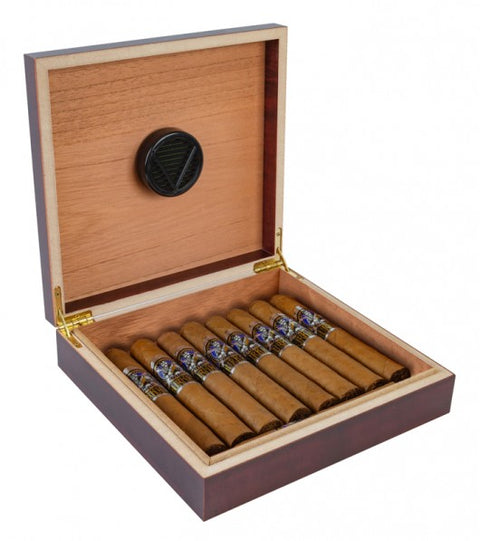 Chateau Cherry 20-Cigar Desktop Humidor with Humidifier – Spanish Cedar Lined