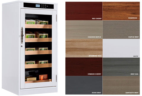 Redford Lite Climate-Controlled Cigar Cabinet Humidor – Custom Finish Options, 1250 Cigar Capacity