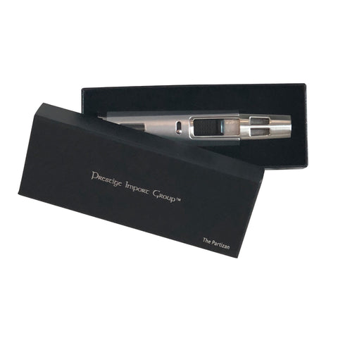 Spear-Style Torch Lighter – Silver Finish with Adjustable Flame Height