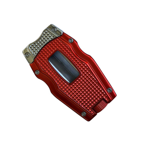 Gladiator V-Cut & Punch Cigar Cutter – Red Metal Body