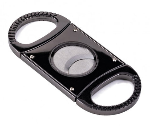 Gun Metal Guillotine Cigar Cutter with Ridged Edge Design – 66 Ring Gauge Capacity