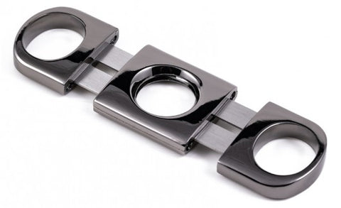 Gun Metal Cigar Cutter – Premium Double Blade Guillotine for 56 Ring Gauge Cigars