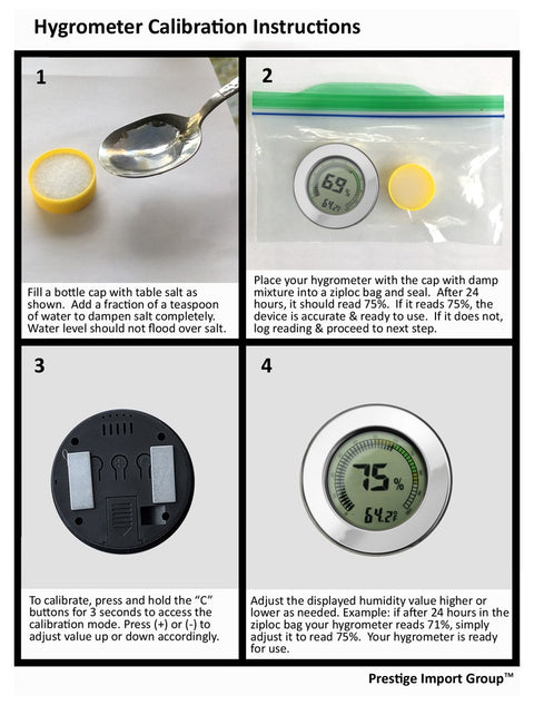 Silver Digital Hygrometer with Calibration – Precise Humidity & Temperature Monitoring