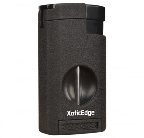 High-Line Triple Torch Lighter with Recessed V-Cut Cutter – Black