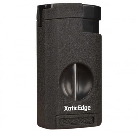 The Lumina Triple Torch Lighter with V-Cut – Black Stone