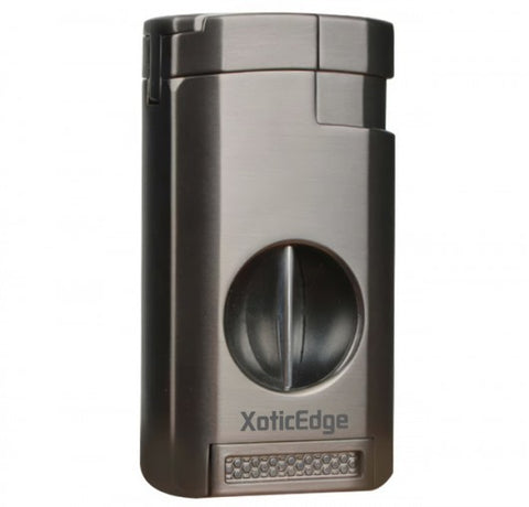 High-Line Triple Torch Lighter with Recessed V-Cut Cutter – Gun Metal Finish